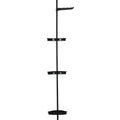 Bathroom Corner Shelf, Four-Tier Adjustable Shelf, Rust-Proof Shower Storage Rack, Floor-Standing Bathtub Support, with Telescopic Rod