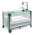 Karl Home 3 In 1 Baby Bassinets Crib Bedside Sleeper in Green With Mattress And Sheet
