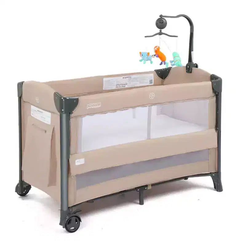 Karl Home 3 In 1 Baby Bassinets Crib Bedside Sleeper in Beige With Mattress And Sheet