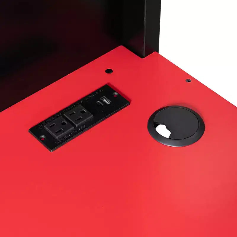 Lit mezzanine avec bureau, étagères de rangement et barrières de sécurité – Cadre de lit pour enfant compact avec espace de travail