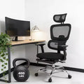 Pro High-Back Office Chair, Adjustable Lumbar Support 3D Headrest Flip-Up Armrests for Desk Work, 300 lb Capacity, Black