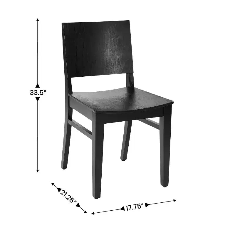 Chaise de salle à manger en bois avec siège rembourré et cadre massif – Chaise moderne pour cuisine et salle à manger
