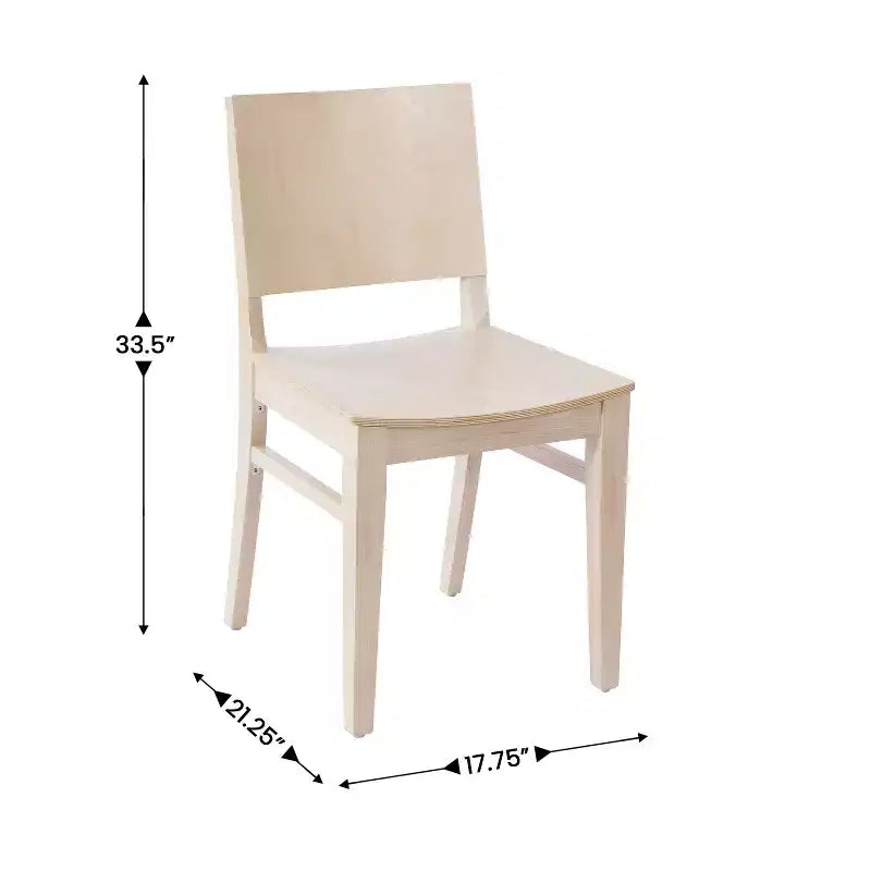 Chaise de salle à manger en bois avec siège rembourré et cadre massif – Chaise moderne pour cuisine et salle à manger