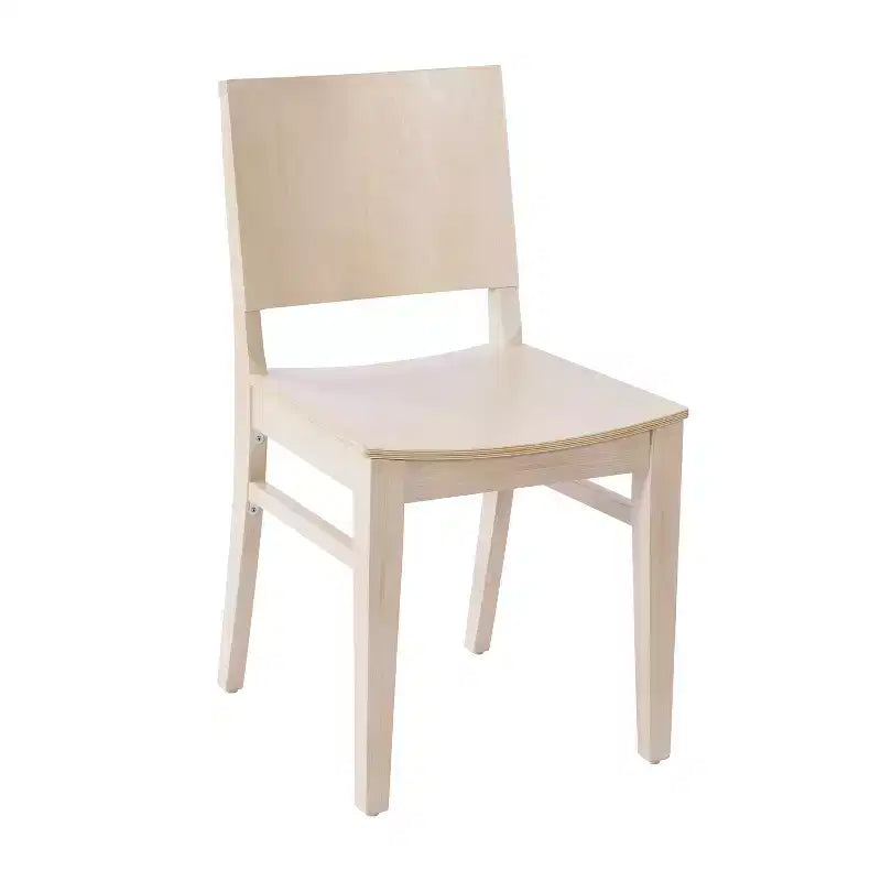 Flash Furniture Naples Commercial Grade Solid Wood Dining Chair with Curved Backrest