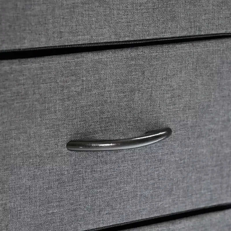 Table de chevet avec 3 tiroirs en tissu, station de charge, 2 ports USB et prise de courant – Plateau en bois d'ingénierie